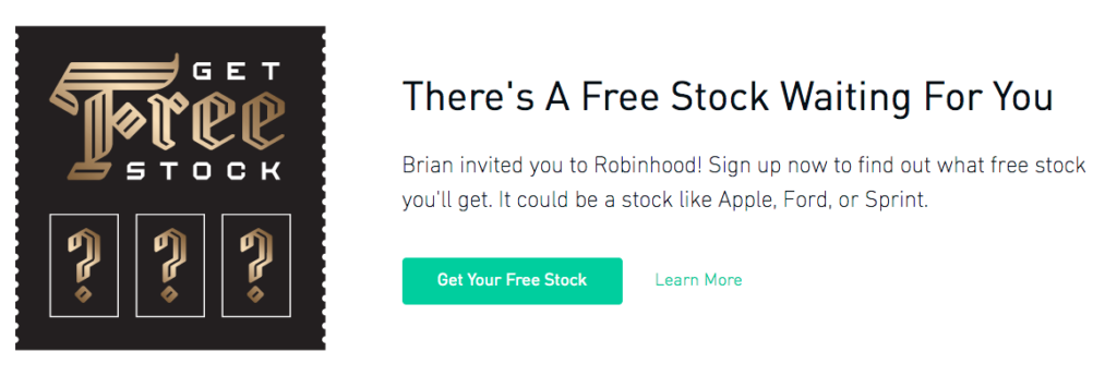 robinhood free stock