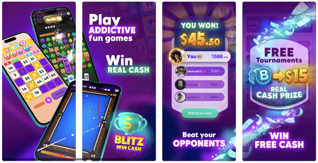 blitz win cash game app to win real money