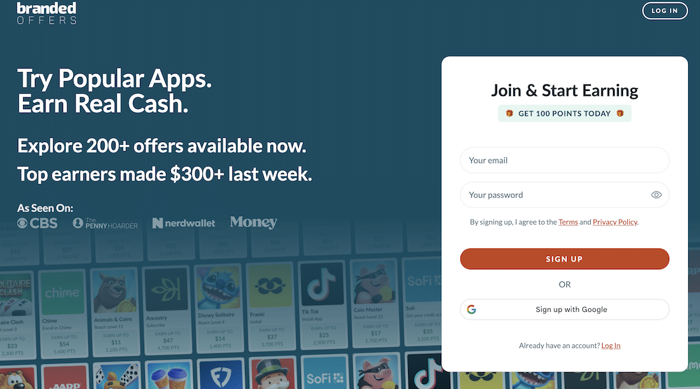 branded homepage