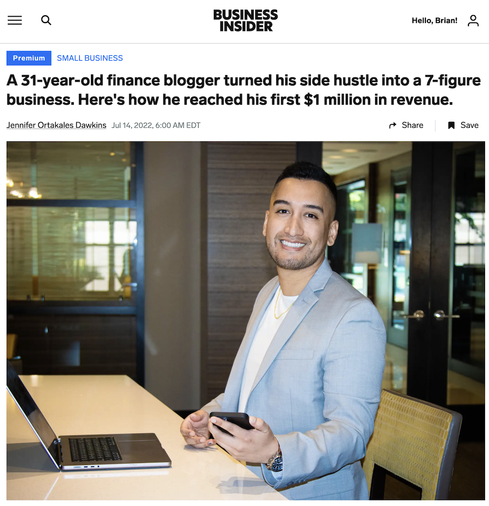 Brian Meiggs featured in Business Insider article