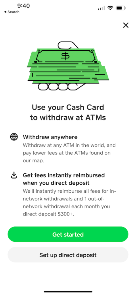 use your cash card to withdraw at atms