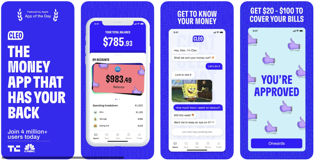 cleo $50 loan instant app