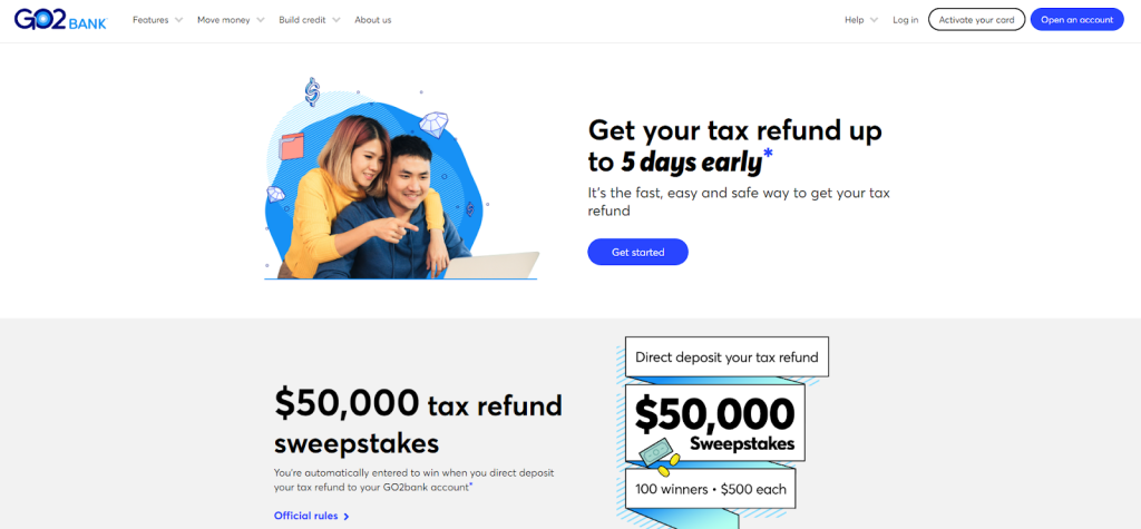 go2bank tax refund