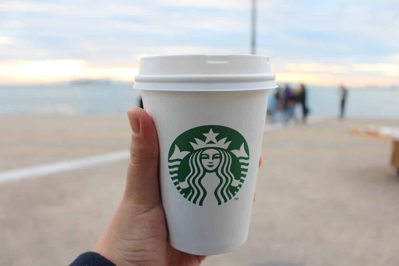 A photo of a Starbucks coffee cup