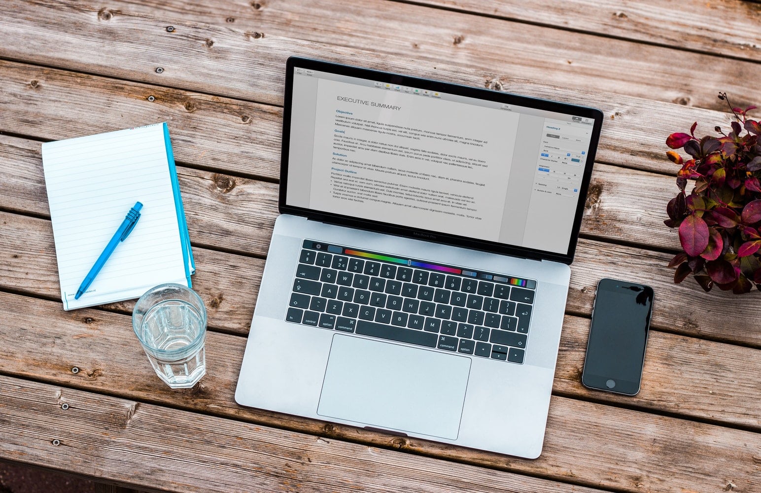 Laptop with a resume on it
