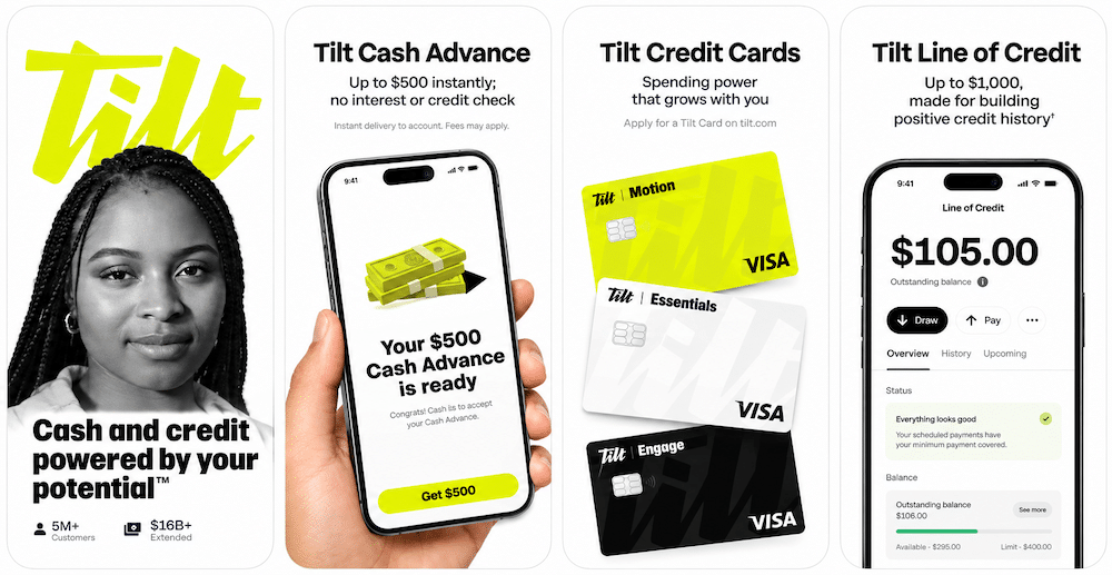 Tilt app features