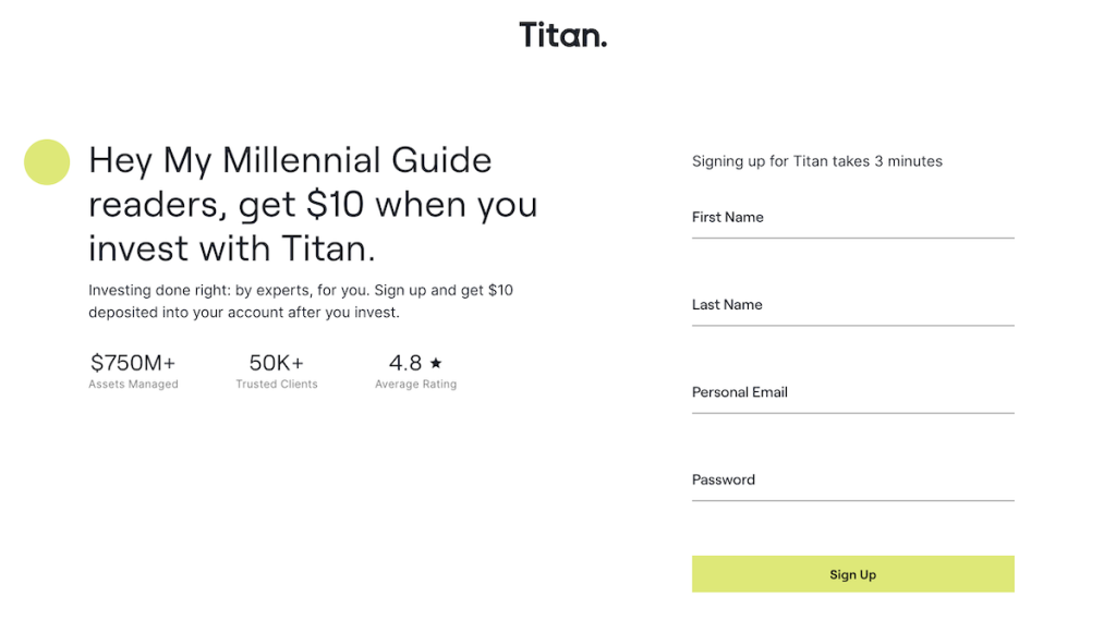 titan invest app bonus