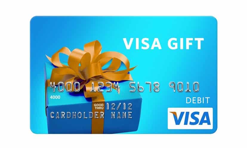 visa gift card example